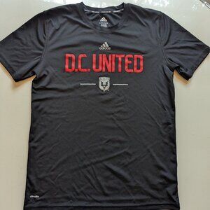 Adidas Kid's black Short Sleeve Crew Neck DC United Tee Size L 14/16